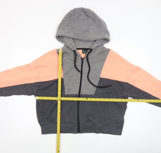 Womens UK Size 14 LA Gear Multicoloured Full Zip Hoodie
