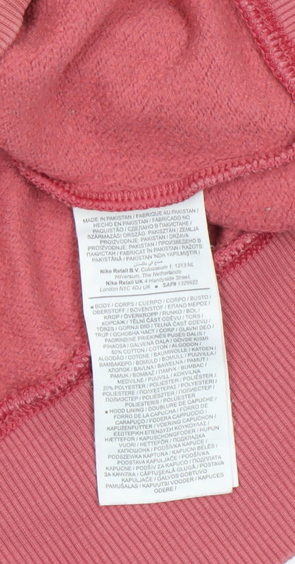 Mens UK Size S Nike Pink Pullover Hoodie