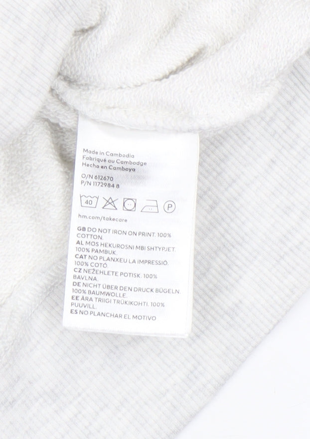 Womens UK Size L H&M Grey Pullover Sweatshirt