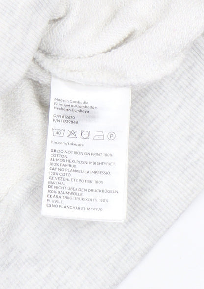 Womens UK Size L H&M Grey Pullover Sweatshirt
