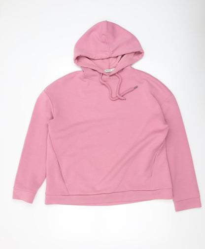 Womens UK Size L Stradivarius Pink Pullover Hoodie