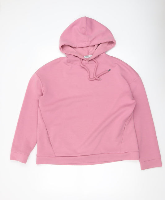 Womens UK Size L Stradivarius Pink Pullover Hoodie