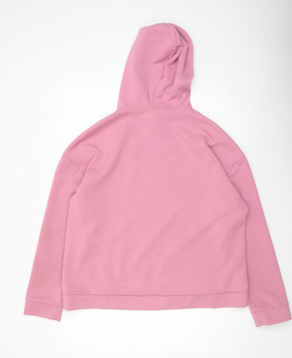 Womens UK Size L Stradivarius Pink Pullover Hoodie