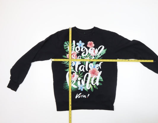Womens UK Size M EarthPositive Black Pullover Sweatshirt