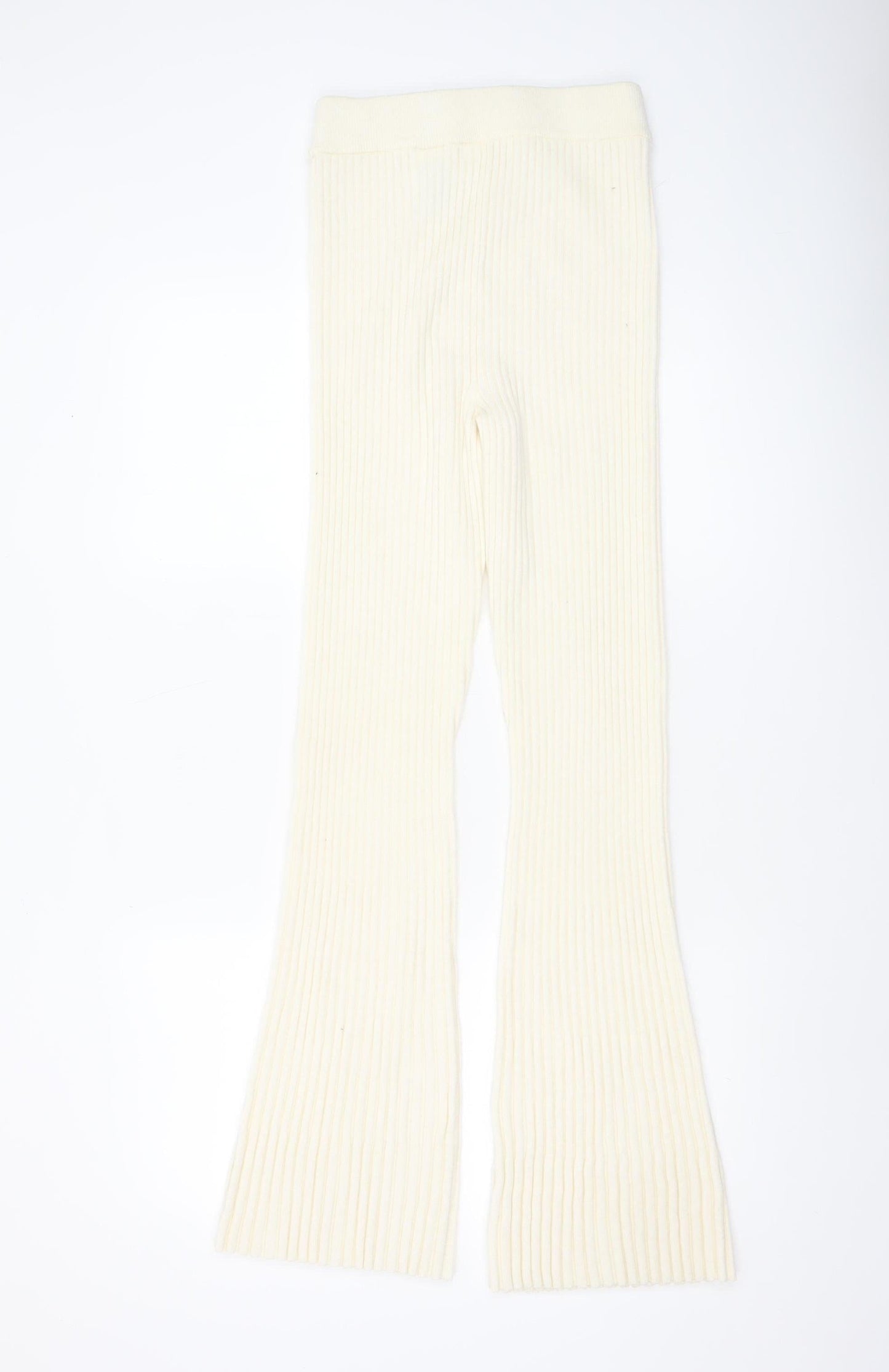 Womens UK Size S H&M Regular Fit CasualTravel Ivory Trousers