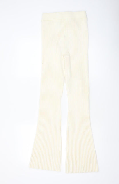 Womens UK Size S H&M Regular Fit CasualTravel Ivory Trousers