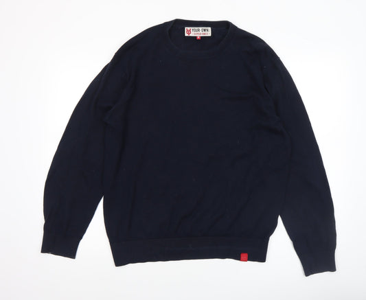 Mens UK Size M YOUR OWN EXPERIENCE Blue Pullover Jumper