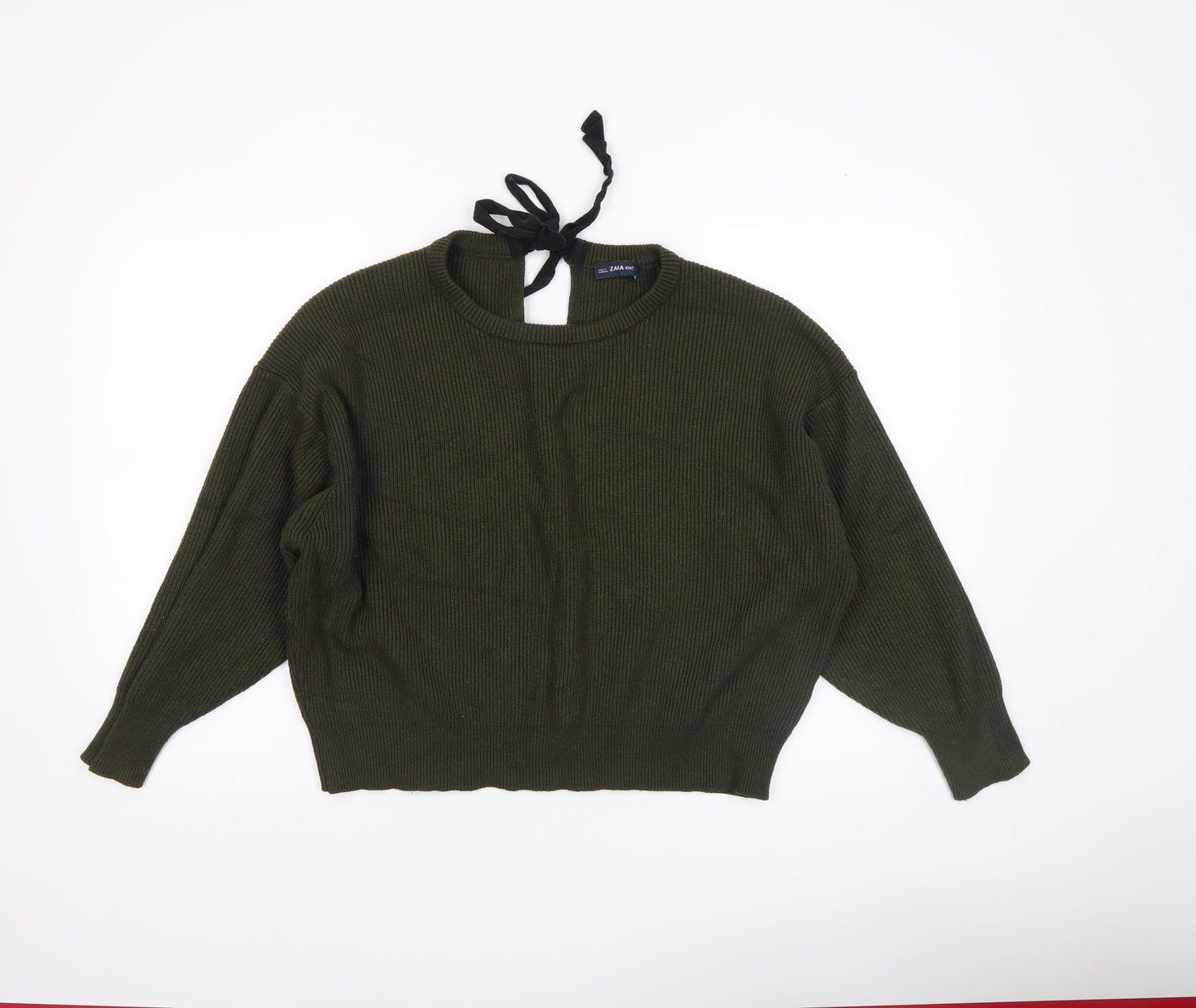 Womens UK Size XL Zara Green Pullover Jumper