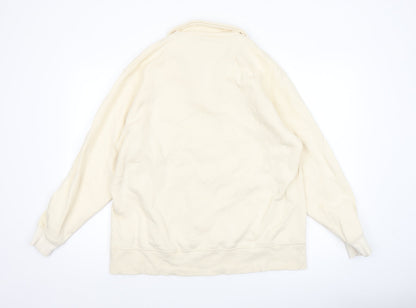Womens UK Size L Zara Beige Pullover Sweatshirt