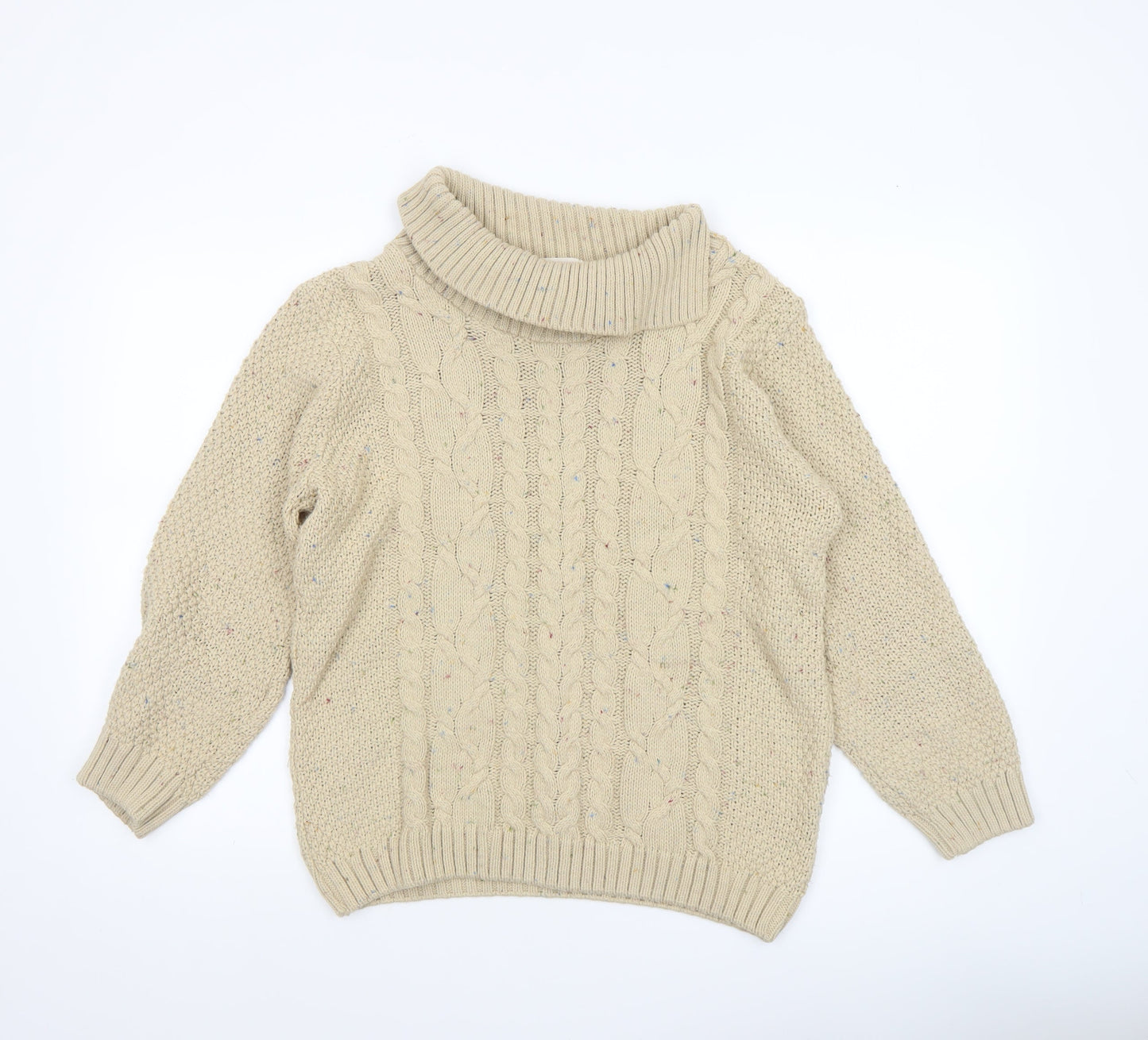 Womens UK Size S Country Rose Beige Pullover Jumper