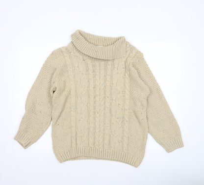 Womens UK Size S Country Rose Beige Pullover Jumper