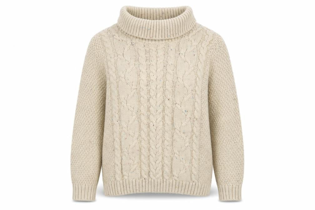 Womens UK Size S Country Rose Beige Pullover Jumper