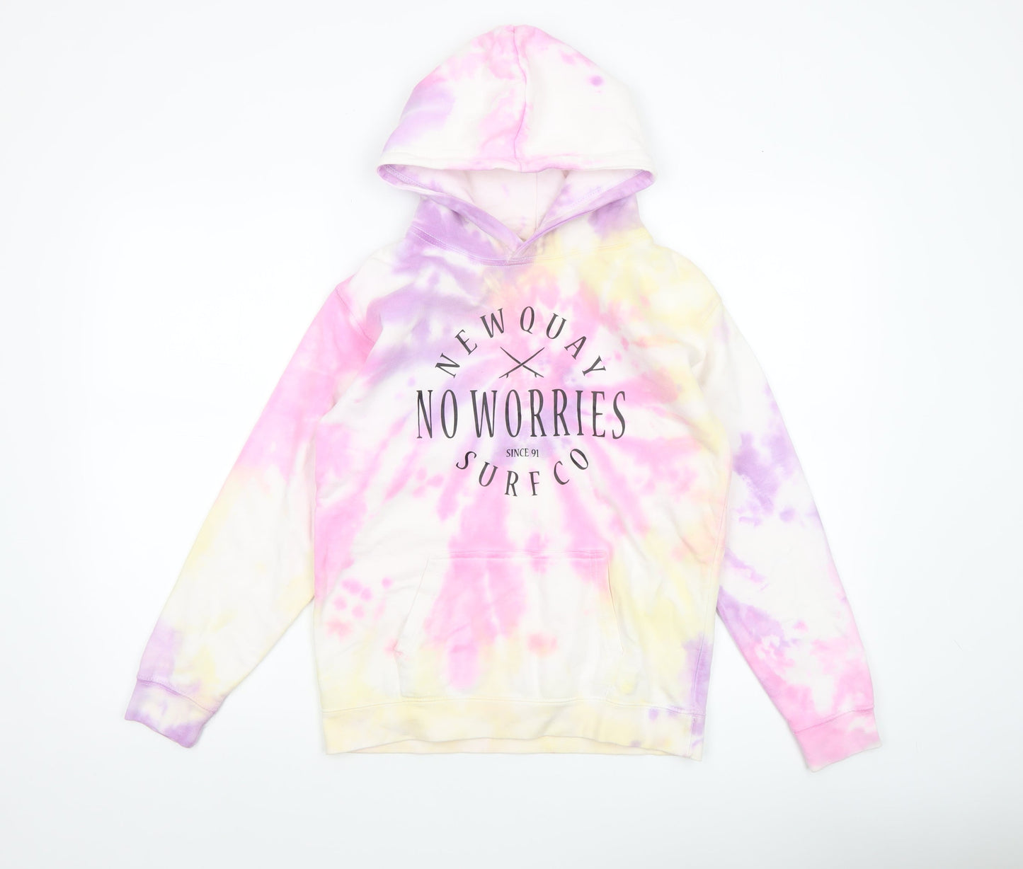 Girls UK Size 12-13 Years Just Hoods Multicoloured Pullover Hoodie