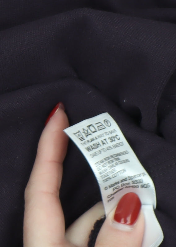 Mens UK Size L Marks and Spencer Purple Pullover Sweatshirt