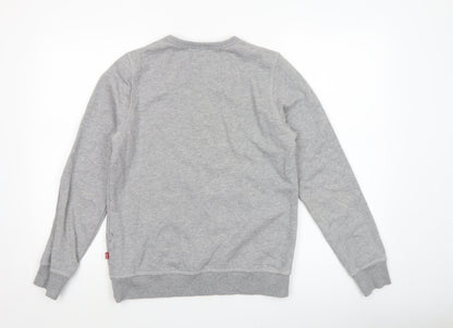 Levi's Boys Grey Logo Crew Neck Fleece Sweatshirt Size 14 Years