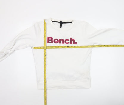 Womens UK Size M Bench White Pullover Sweatshirt