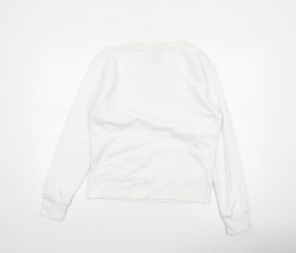 Womens UK Size M Bench White Pullover Sweatshirt