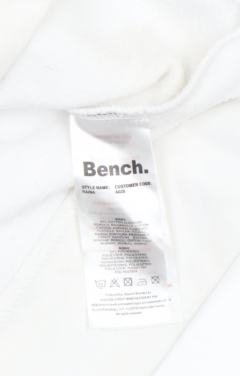 Womens UK Size M Bench White Pullover Sweatshirt
