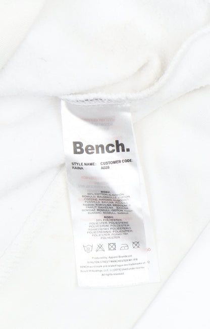 Womens UK Size M Bench White Pullover Sweatshirt