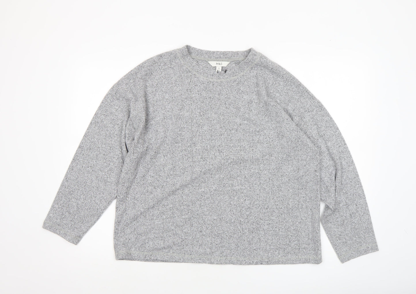 Womens UK Size 18 Marks and Spencer Grey Pullover Jumper