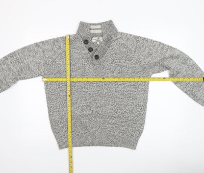Mens UK Size M NEXT Grey Henley Jumper