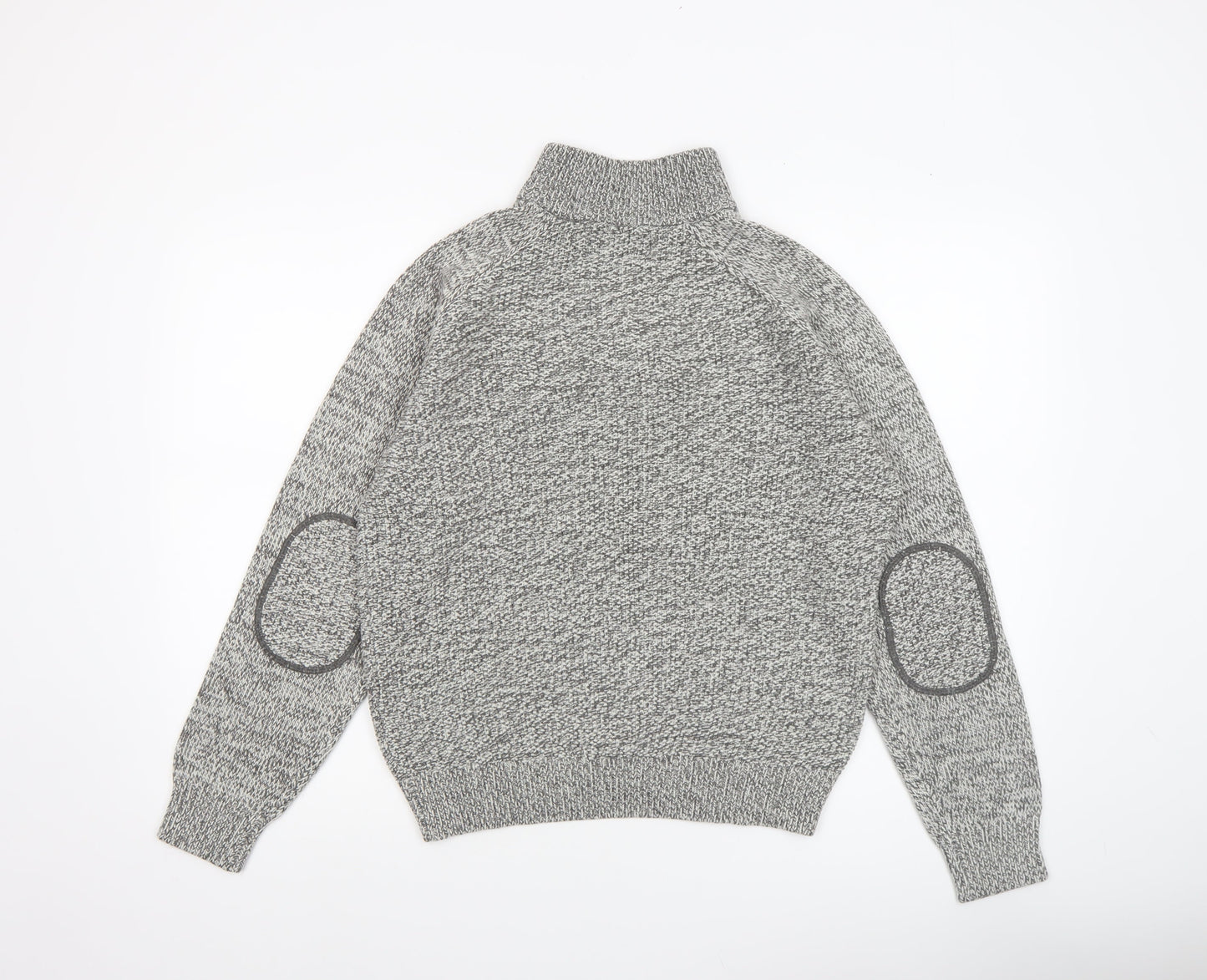 Mens UK Size M NEXT Grey Henley Jumper
