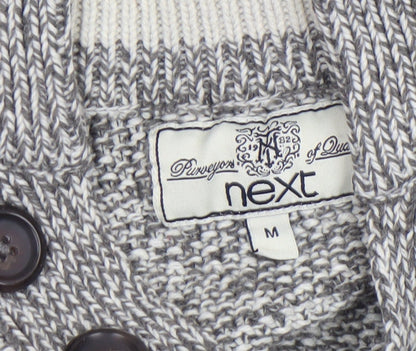 Mens UK Size M NEXT Grey Henley Jumper