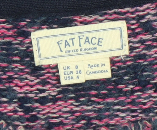 Womens UK Size 8 Fat Face Multicoloured Pullover Jumper
