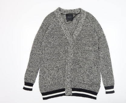Womens UK Size 12 Oui Grey Cardigan Jumper
