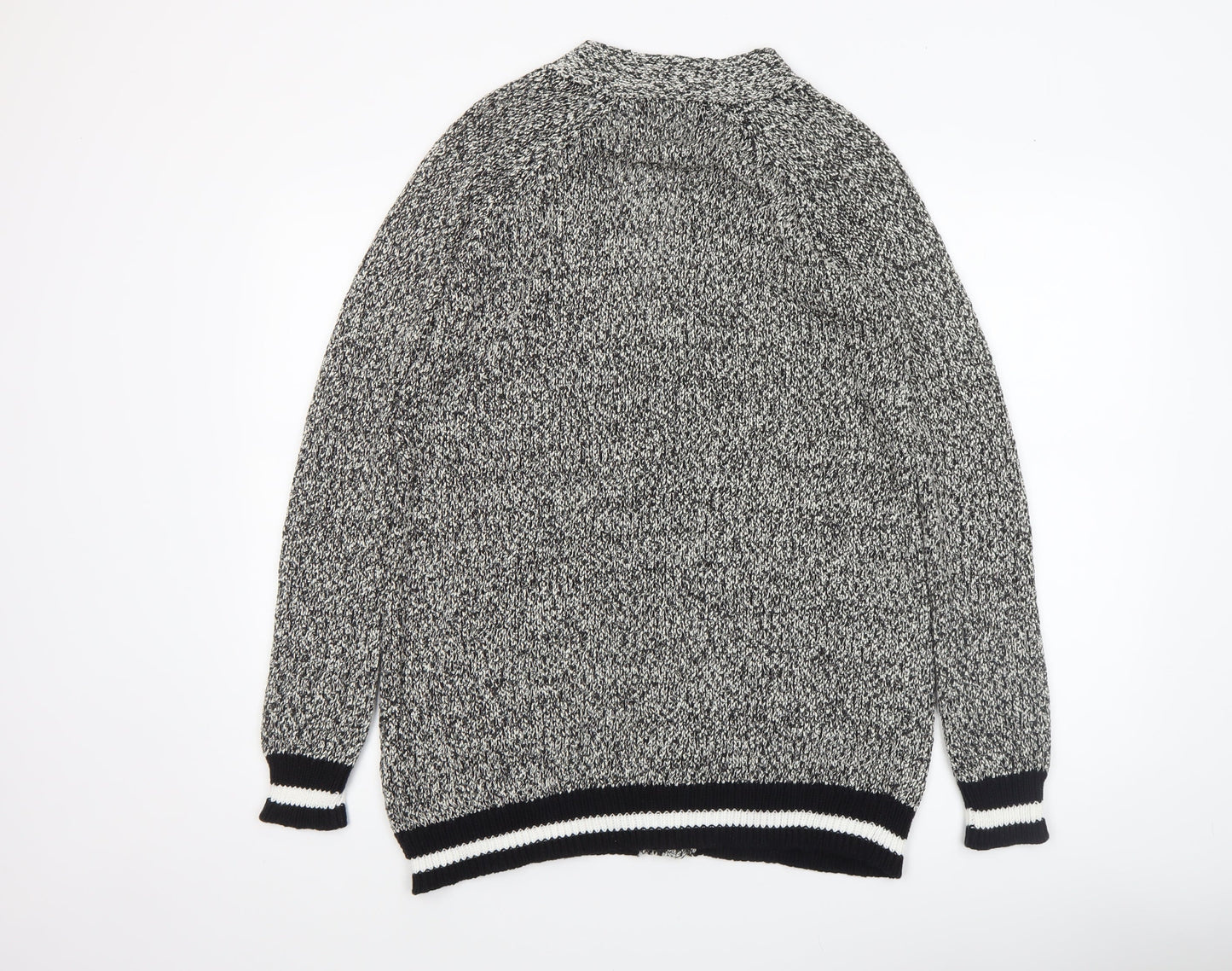 Womens UK Size 12 Oui Grey Cardigan Jumper