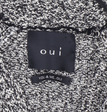 Womens UK Size 12 Oui Grey Cardigan Jumper
