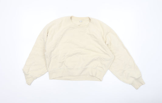 Womens UK Size XS Uniqlo Beige Pullover Sweatshirt