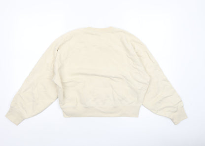 Womens UK Size XS Uniqlo Beige Pullover Sweatshirt