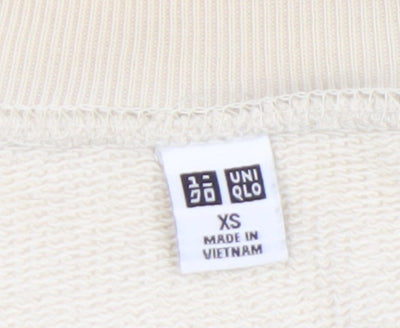 Womens UK Size XS Uniqlo Beige Pullover Sweatshirt