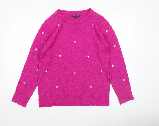 Womens UK Size 10 Bonmarché Pink Pullover Jumper