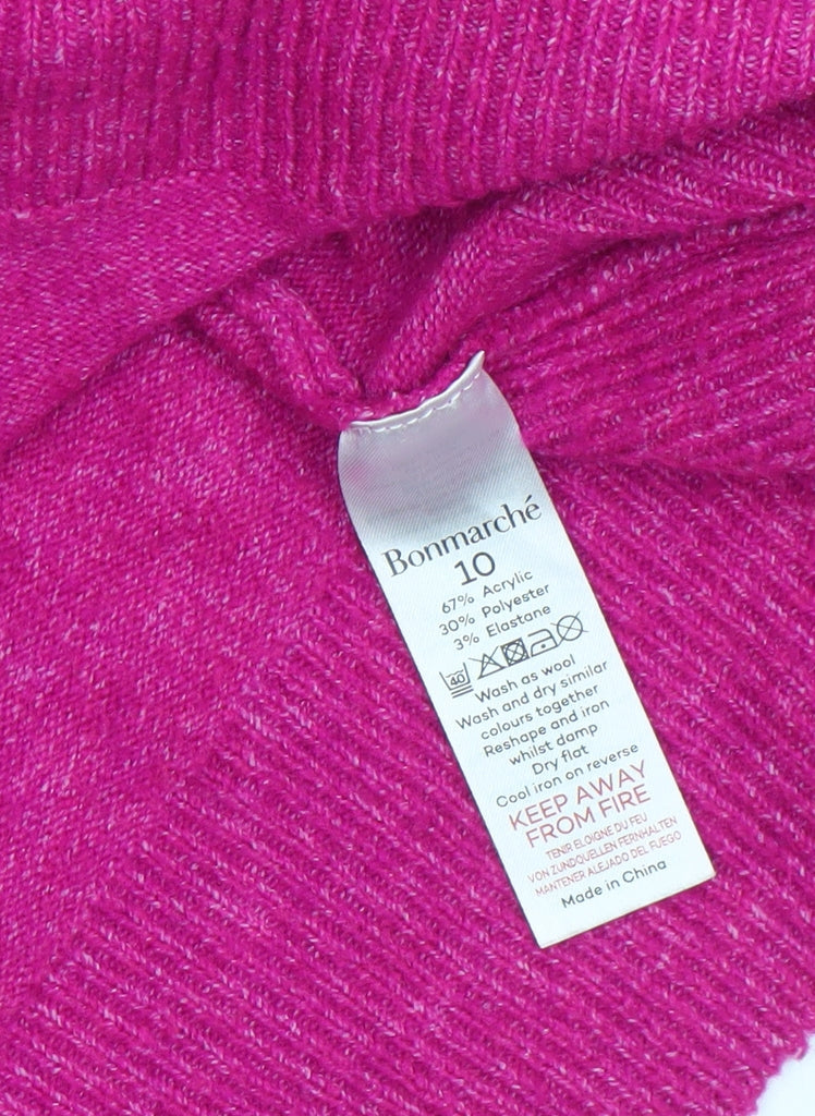 Womens UK Size 10 Bonmarché Pink Pullover Jumper