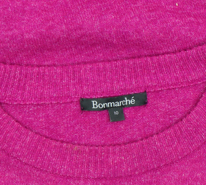 Womens UK Size 10 Bonmarché Pink Pullover Jumper
