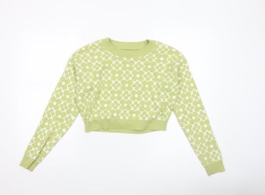 Womens UK Size XS Hollister Green Pullover Jumper