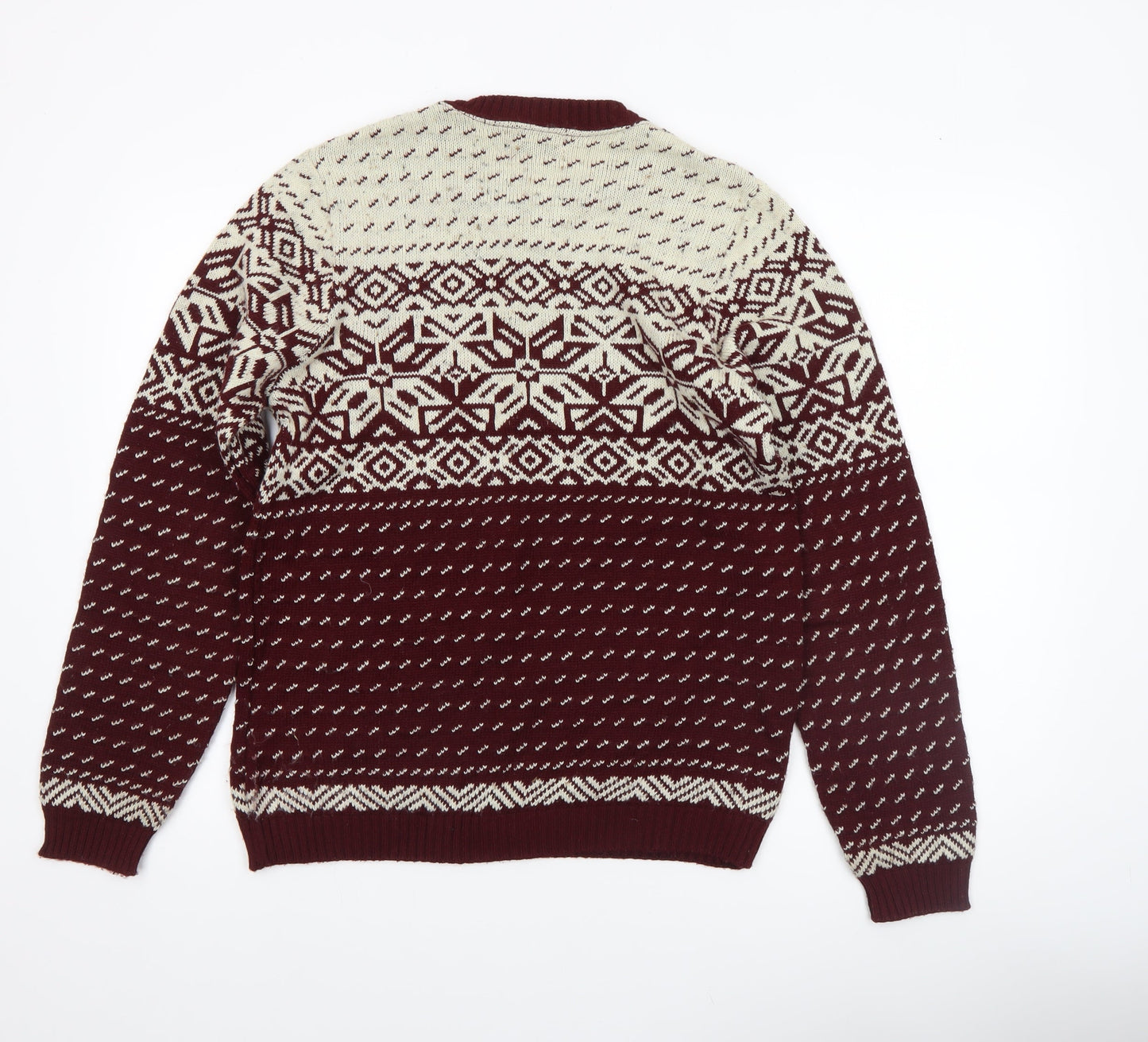 Mens UK Size S Topman Brown Pullover Jumper