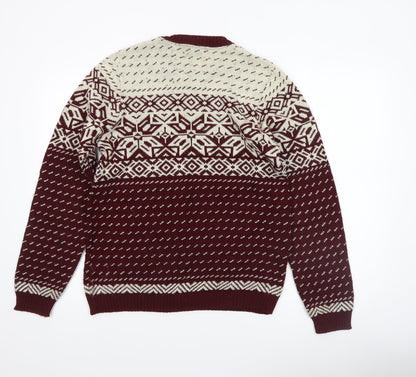 Mens UK Size S Topman Brown Pullover Jumper