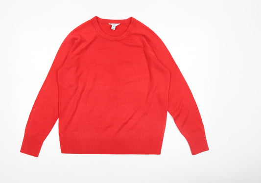 Womens UK Size 12 M&Co Red Pullover Jumper