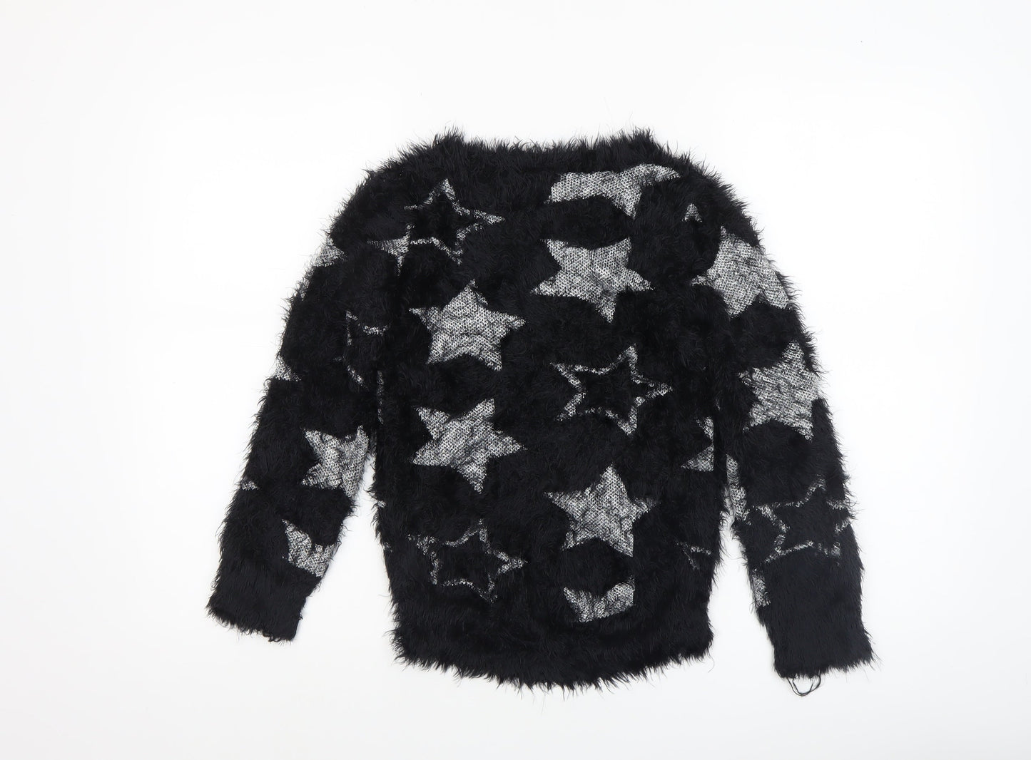 Girls UK Size 9-10 Years Yigga Black Pullover Jumper