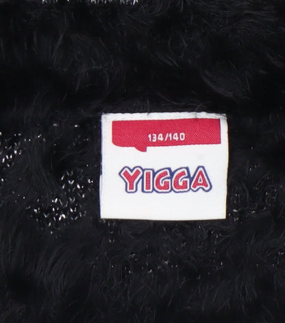 Girls UK Size 9-10 Years Yigga Black Pullover Jumper
