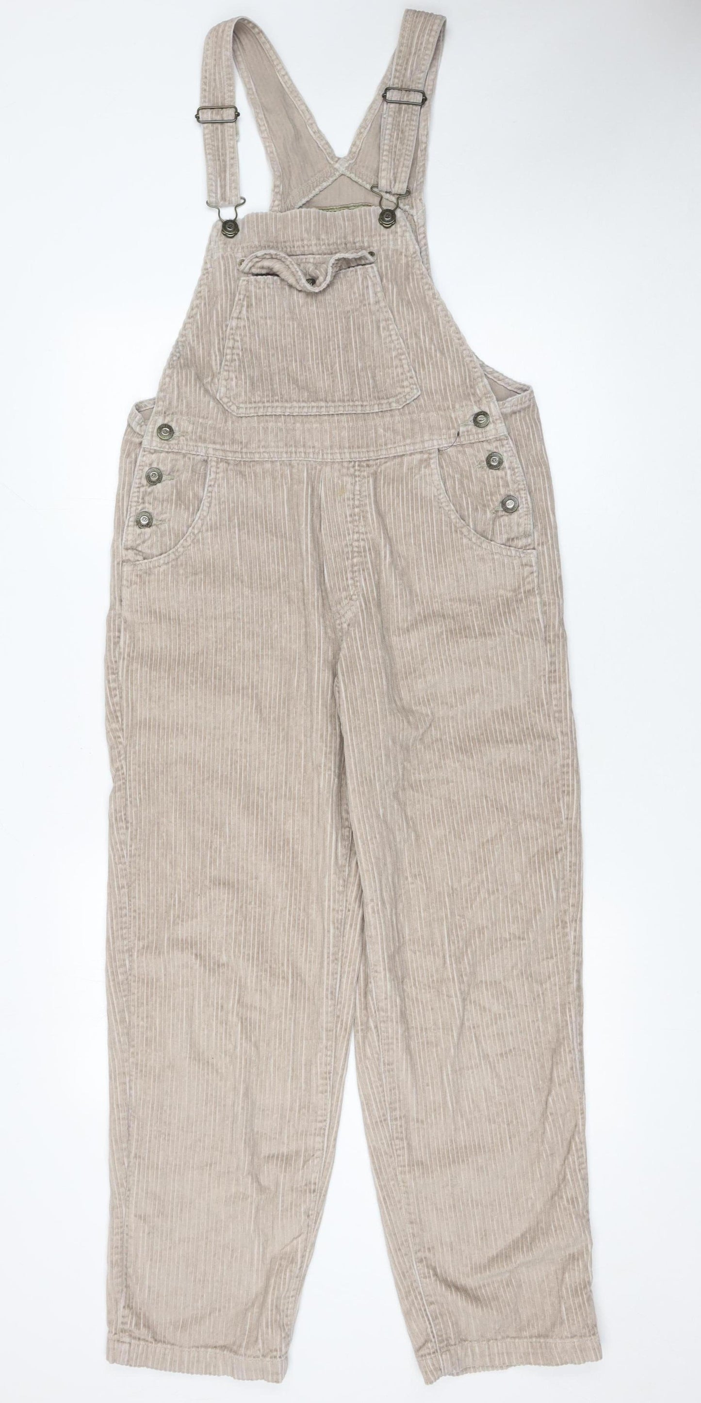 Womens UK Size XS Express One-Piece Beige Dungaree