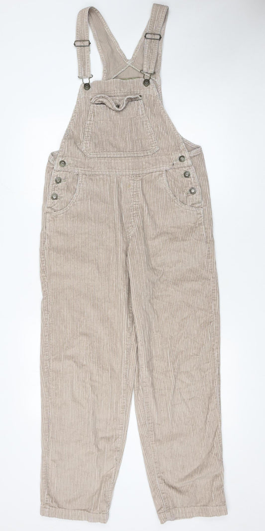 Womens UK Size XS Express One-Piece Beige Dungaree