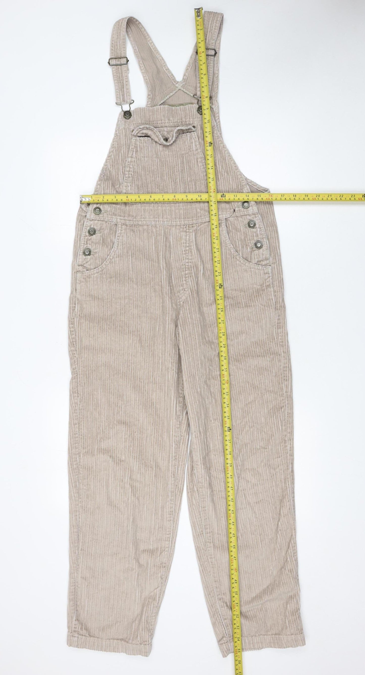 Womens UK Size XS Express One-Piece Beige Dungaree
