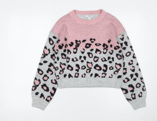 Girls UK Size 11 Years Kylie Pink Pullover Jumper