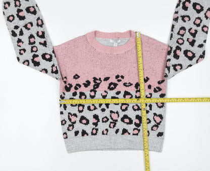 Girls UK Size 11 Years Kylie Pink Pullover Jumper