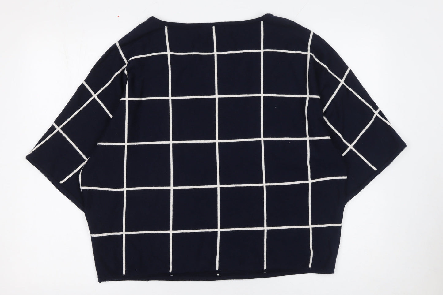 Womens UK Size 14 Apricot Blue Pullover Jumper