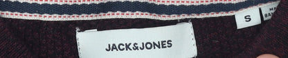 Mens UK Size S JACK & JONES Brown Pullover Jumper